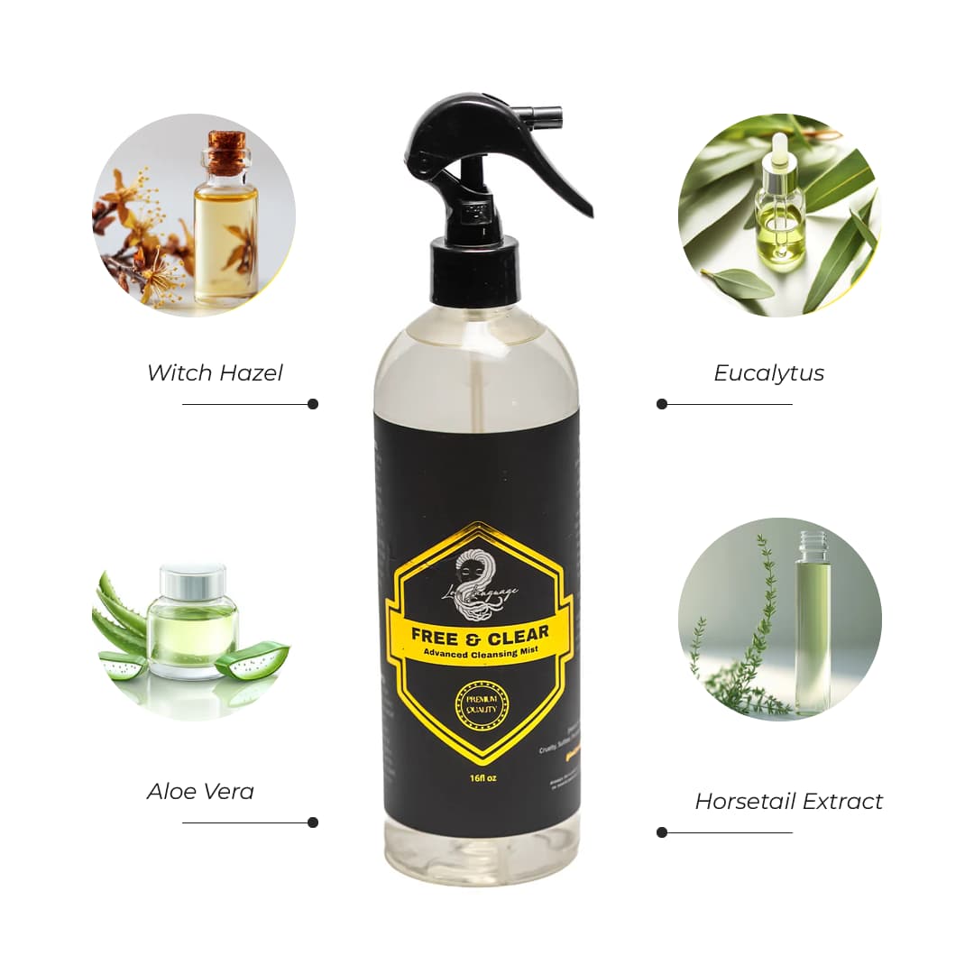 Free & Clear Cleansing Mist 16oz for refreshing and hydrating natural hair