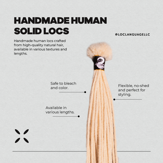 Handmade Human Solid Locs (#613 Blonde)