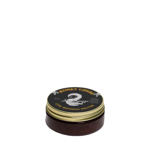 Honey Chebe Nectar, 4 oz – Lightweight hold and moisture for twists, braids, locs, and curls. Nourishes hair with organic lanolin, Omega oil, and chebe oil, leaving a light fragrance