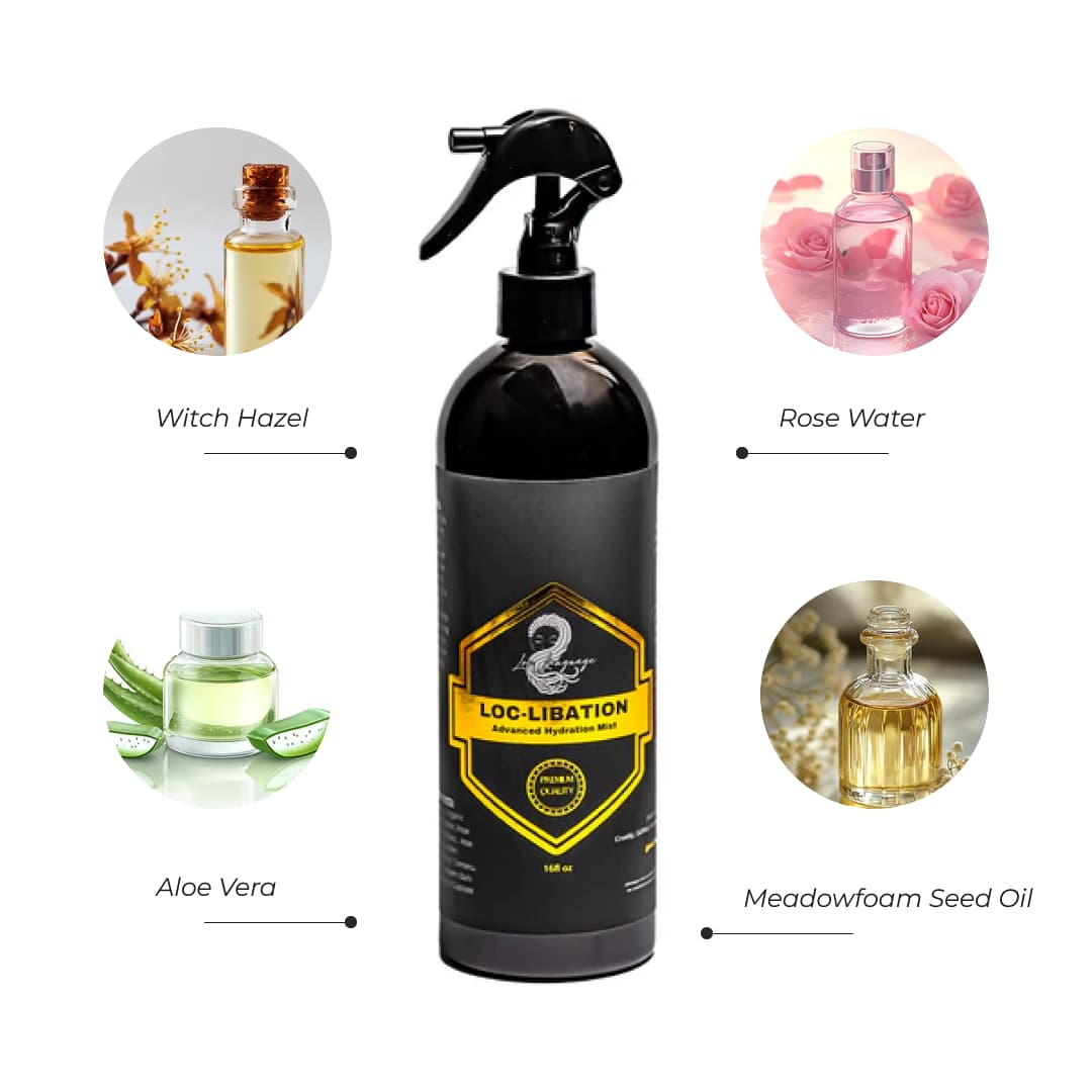 Loc Libation Advanced Hydration Mist 16oz for refreshing locs and natural hair