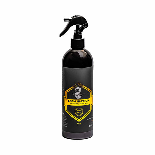 Loc Libation Advanced Hydration Mist, 16oz – Hydrating and refreshing mist for locs and natural hair. Enriched with natural enzymes and marshmallow root for daily hydration and scalp revitalization.