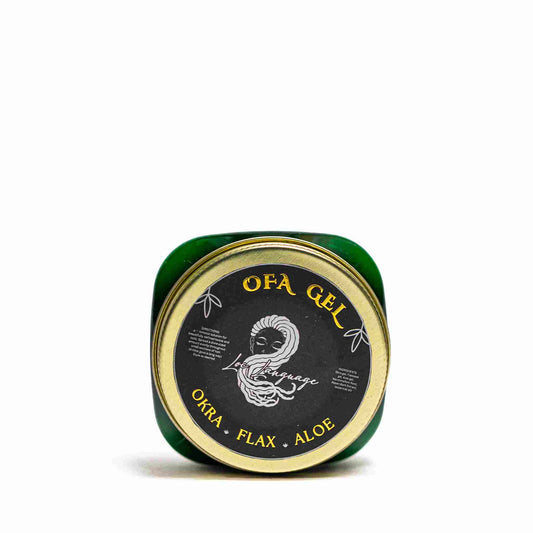 Okra Flax Aloe Gel 4 oz for curl definition, maximum moisture, and natural nourishment
